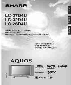 Sharp Flat Panel Television LC 26D4U-page_pdf